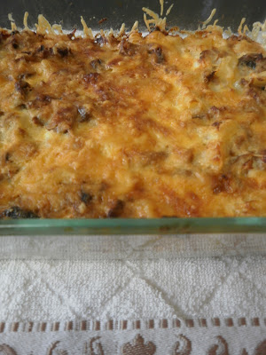 Potato, Tuna & Mushroom Gratin - adapted from a Julia Child potato gratin recipe. 