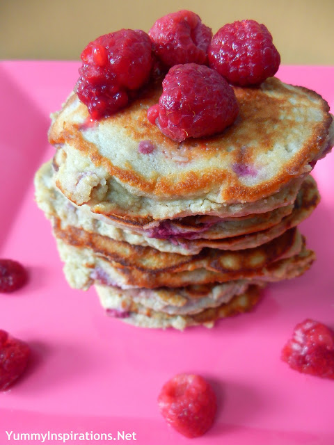 Grain Free Berry Pancakes Recipe - Easy Paleo Friendly Breakfast pancakes with coconut flour
