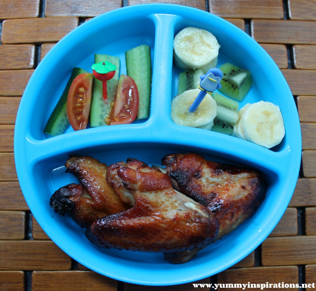 Honey Roasted Chicken Wings Bento Lunch Box Meal