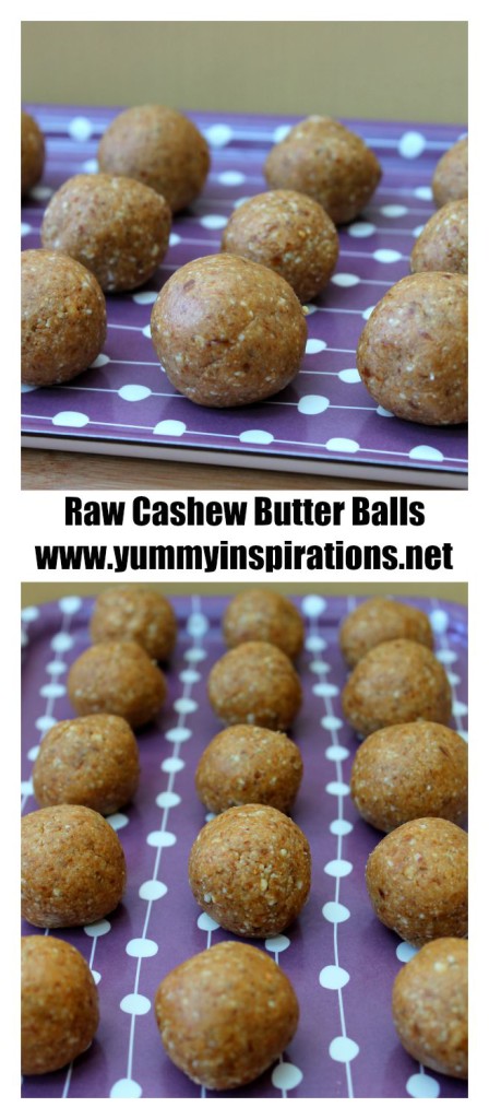 Cashew Butter Balls Recipe - Easy Raw Vegan & Paleo friendly gluten free cookie dough sweet treat 