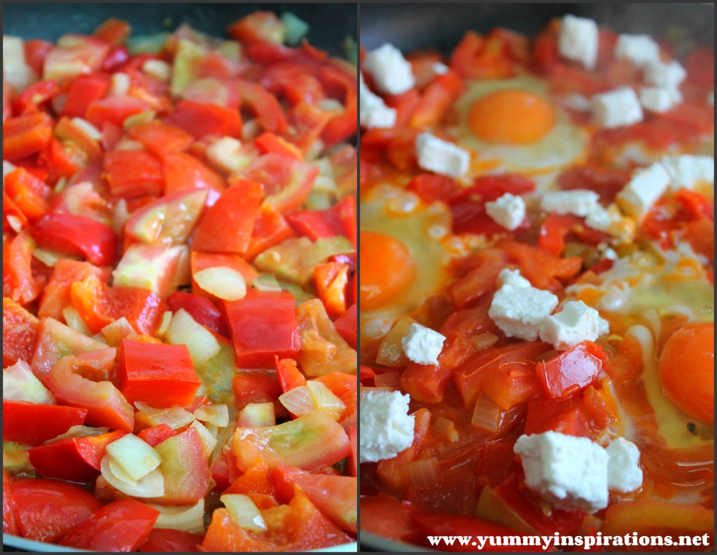 Shakshouka Recipe With Tomatoes, Peppers and Feta