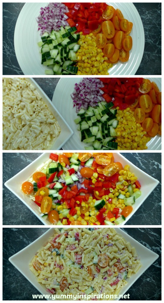 Creamy Pasta Salad With A Rainbow Of Vegetables Recipe