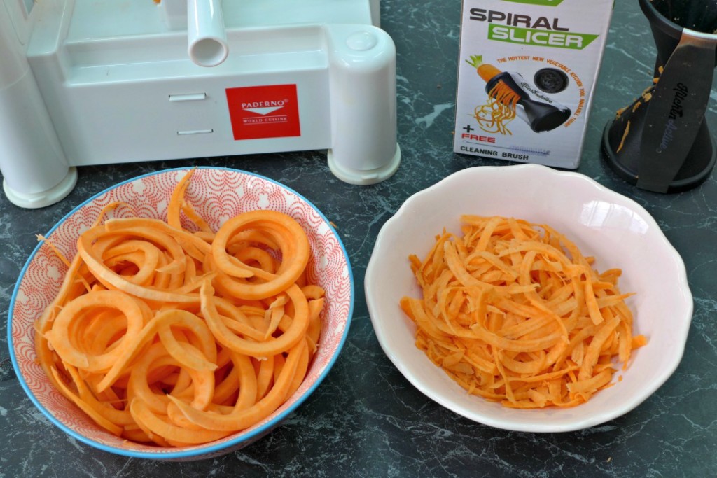 Spiralizer Comparison Sweet Potato Noodles