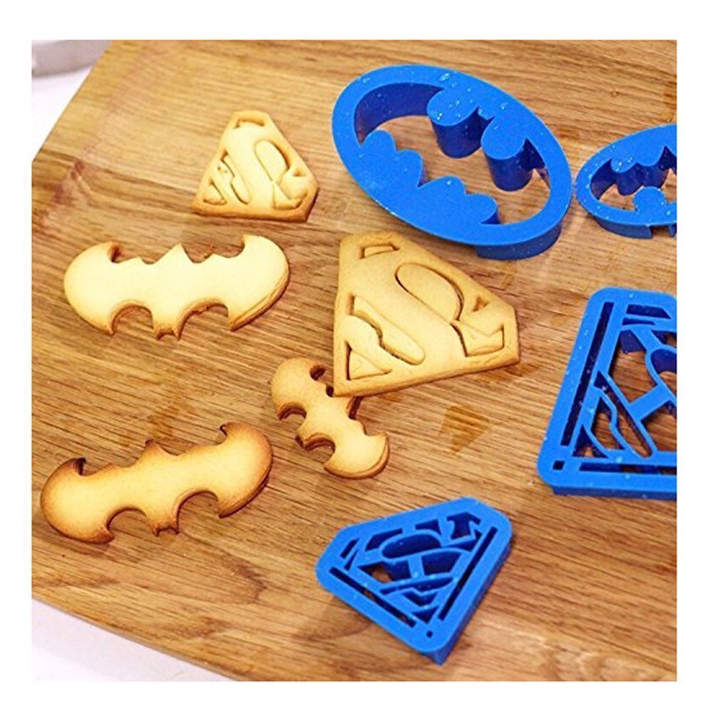 Batman and Superman Cookie Cutters