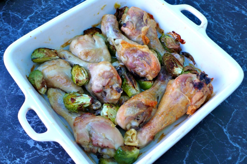 Chicken and Brussel Sprouts Bake Recipe & Video - an easy baked chicken recipe which is Low Carb Ketogenic Diet Friendly.