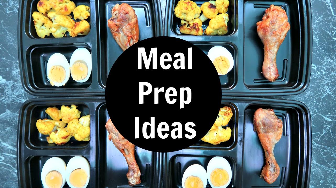 Meal Prep Ideas For The Week - Low Carb, Keto Diet Inspiration for weight loss with roast chicken & turmeric cauliflower recipes & video. 